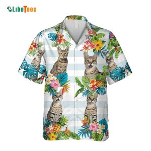 Funny Bengal Cat Summer Vibe, Cat Hawaiian Shirt