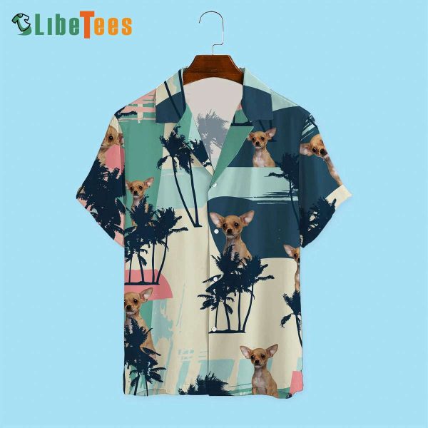 Funny Chihuahua Beach Shirt, Dog Hawaiian Shirt