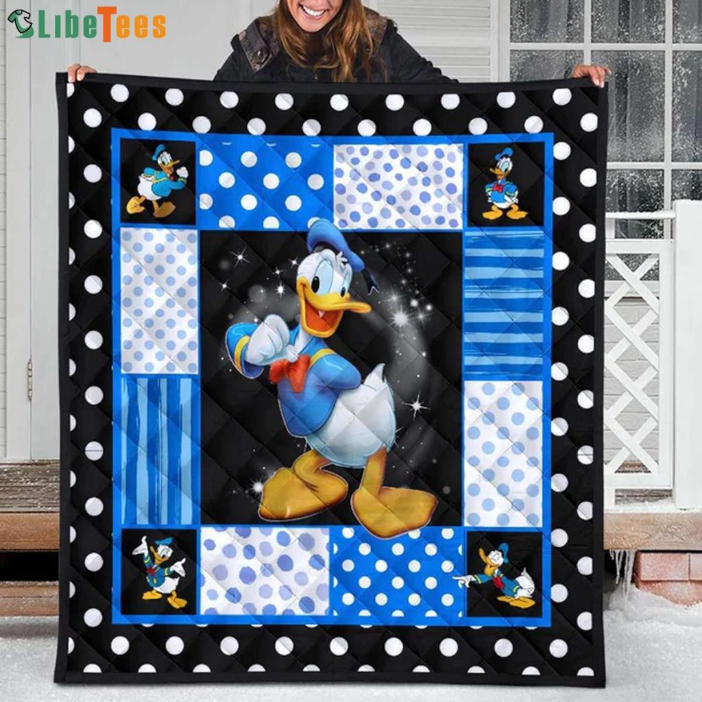 Funny Donald Duck Disney Quilt Blanket