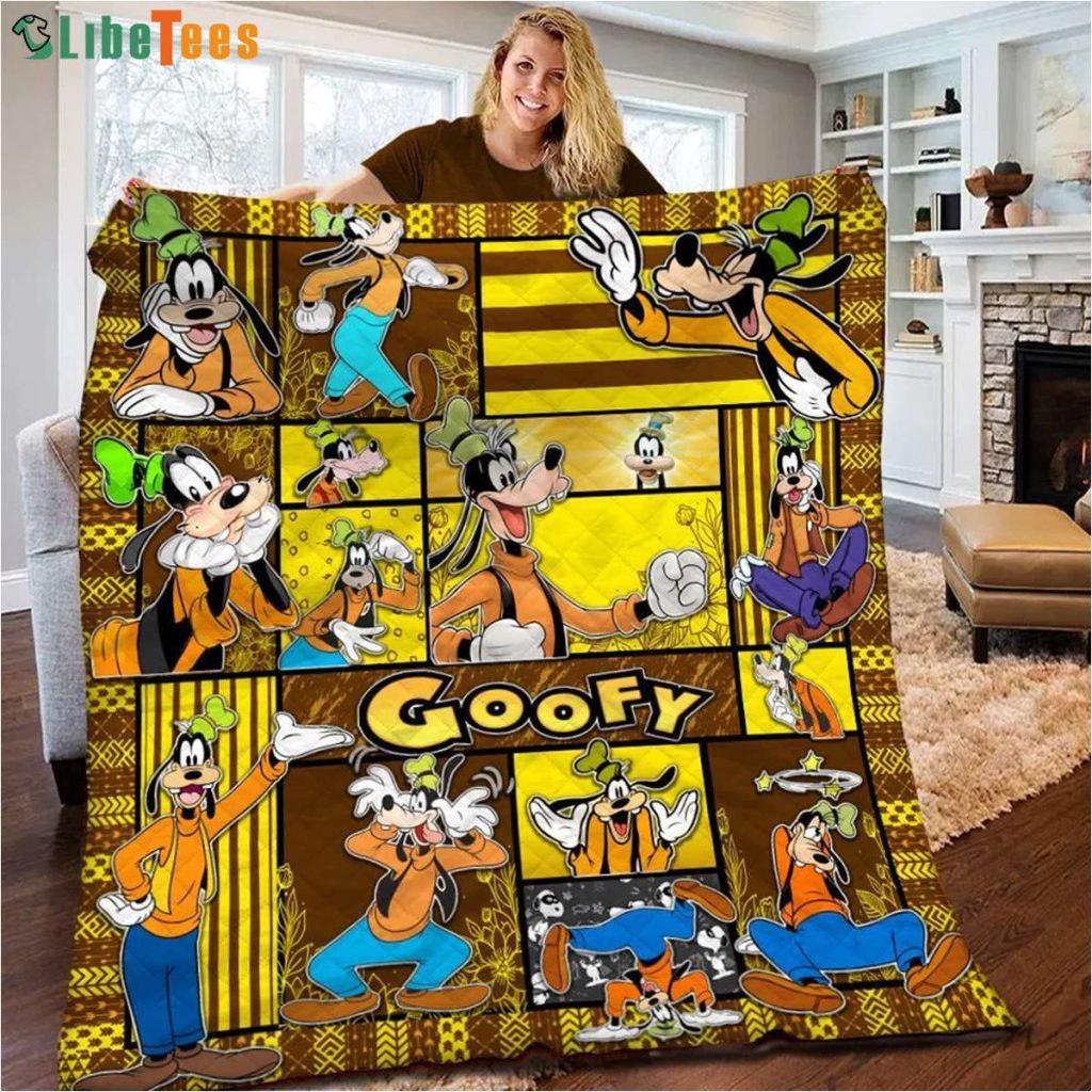 Funny Goofy Disney Quilt Blanket
