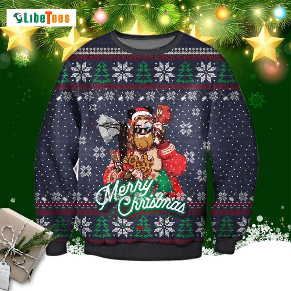 Funny Thor God Of Thunder Marvel Ugly Christmas Sweater