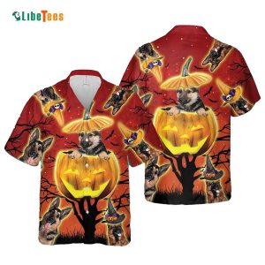 German Shepherd Happy Halloween Hawaii Shirt, Dog Hawaiian Shirt