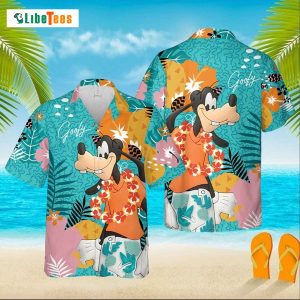 Goofy Dog Disney Tropical Forest, Disney Hawaiian Shirt
