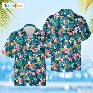 Happy Donald Duck Tropical Forest, Donald Duck Hawaiian Shirt