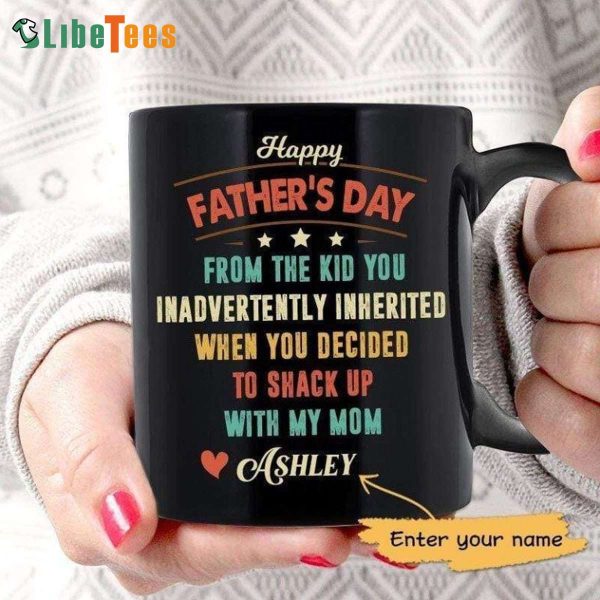 Happy Fathers Day Step Dad, Personalized Mug For Dad, Thank You Gift For Dad