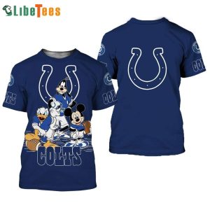 Indianapolis Colts Mickey Mouse And Friends Disney 3D T-shirt, Gifts For Disney Lovers