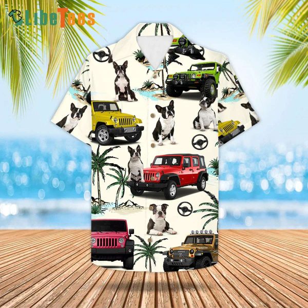 Jeep Boxer Hawaiian Shirt, Dog Hawaiian Shirt