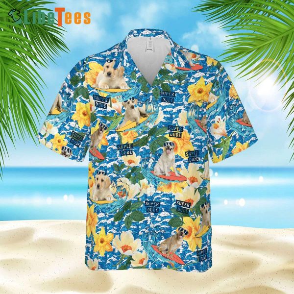 Labrador Surfing Summer Flower, Dog Hawaiian Shirt