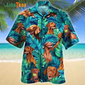 Laughing Vizsla Funny Hawaiian Shirt, Dog Hawaiian Shirt