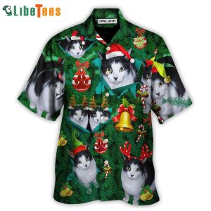 Lovely Cat Christmas, Xmas Hawaiian Shirts