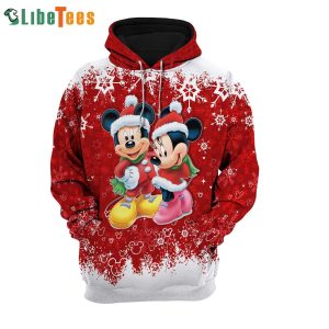 Mickey And Minnie Mouse Snow, Disney 3D Hoodie, Gifts For Disney Lovers