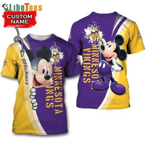 Mickey Minnesota Vikings Disney 3D T-shirt, Gifts For Disney Lovers