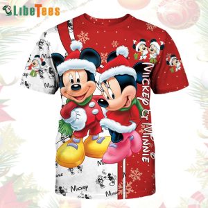 Mickey Minnie Christmas, Disney 3D T-shirt, Gifts For Disney Lovers