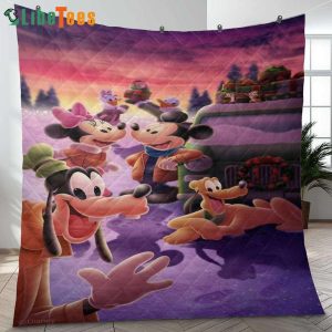 Mickey Mouse And Friends Disney Quilt Blanket, Gifts For Disney Lovers