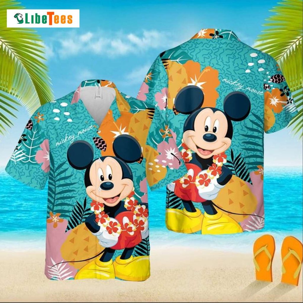 Mickey Mouse In Tropical Forest Hawaiian Shirt