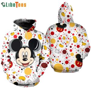 Mickey Mouse Polkadot Pattern Disney 3D Hoodie, Gifts For Disney Lovers