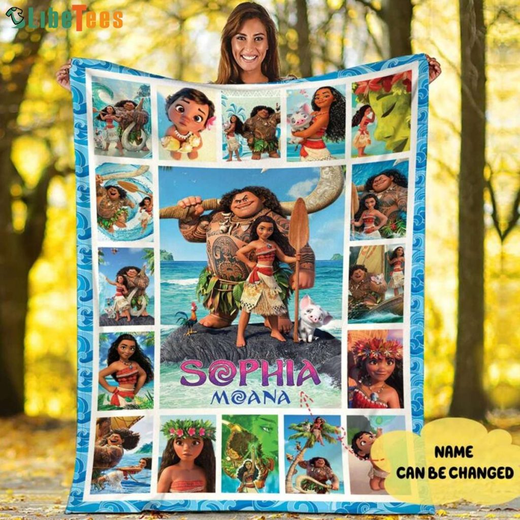Moana And Maui Disney Quilt Blanket, Gifts For Disney Lovers