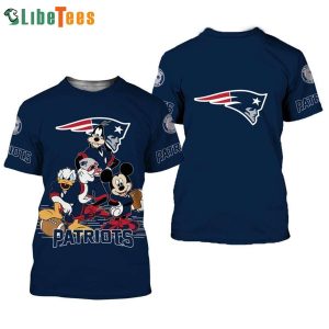 New England Patriots Mickey Mouse And Friends Disney 3D T-shirt, Gifts For Disney Lovers