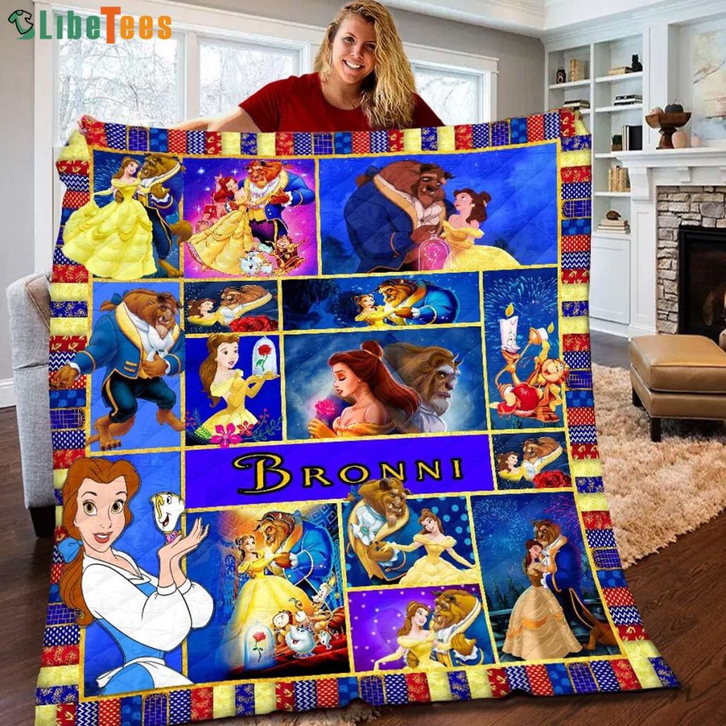 Personalized Beauty And The Beast Disney Blanket