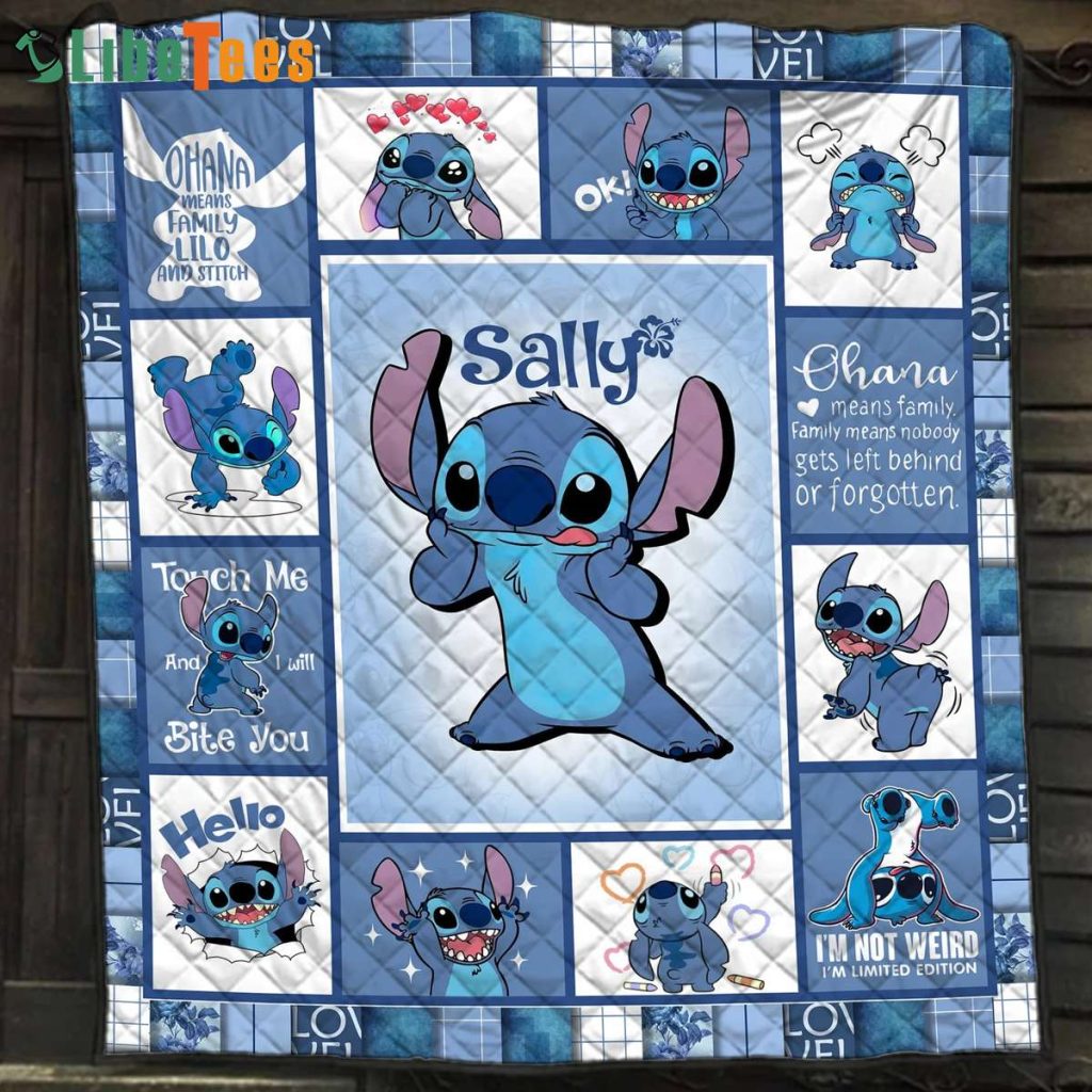 Personalized Custom Name Lilo and Stitch Disney Quilt Blanket