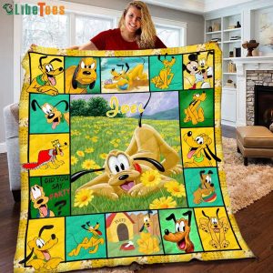 Personalized Custom Name Pluto, Disney Quilt Blanket, Gifts For Disney Lovers