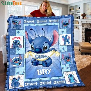 Personalized Custom Name Stitch Disney Quilt Blanket, Gifts For Disney Lovers