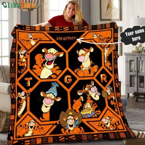 Personalized Tigger Winnie The Pooh Disney Quilt Blanket, Gifts For Disney Lovers