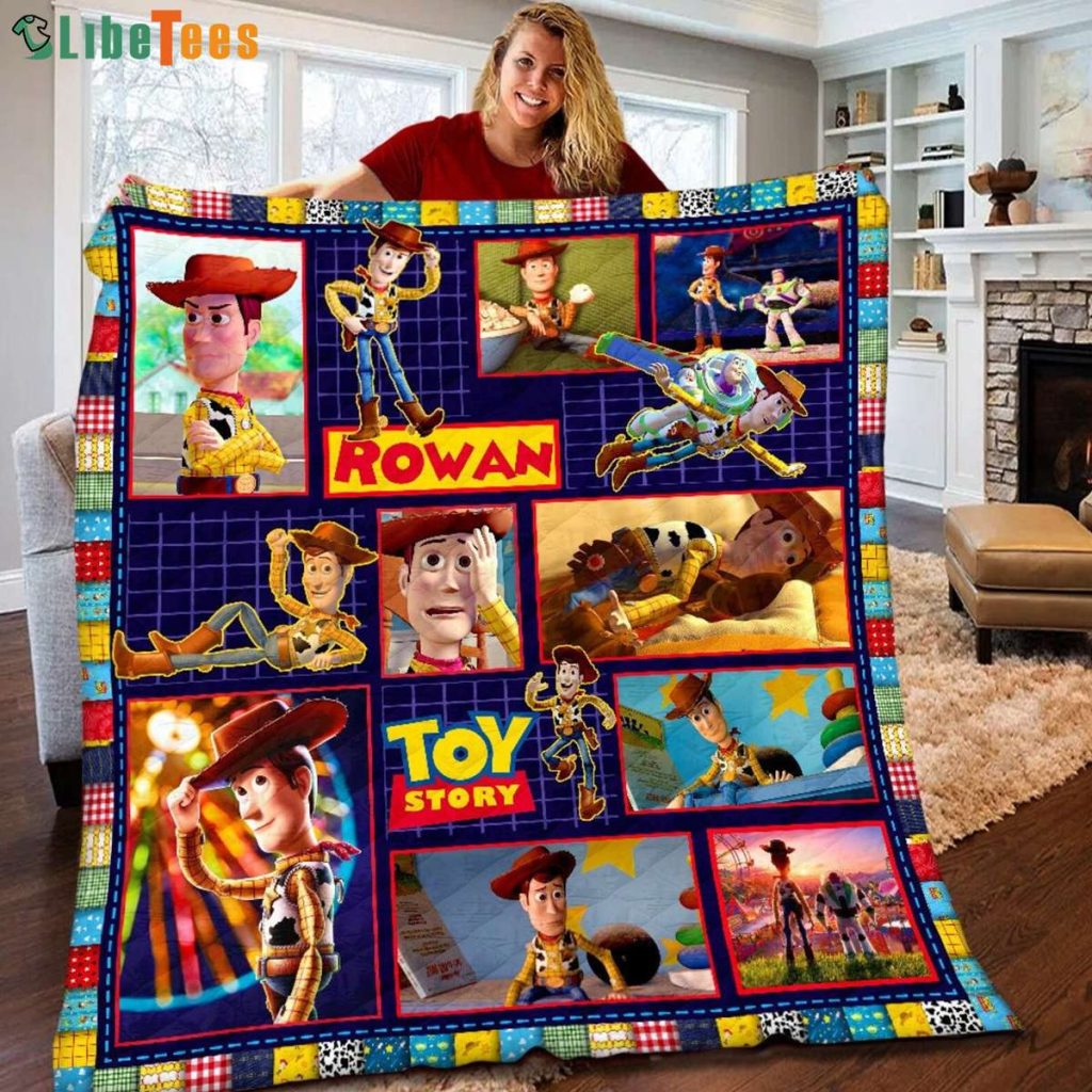 Personalized Toy Story Woody Buzz Lightyear, Disney Quilt Blanket