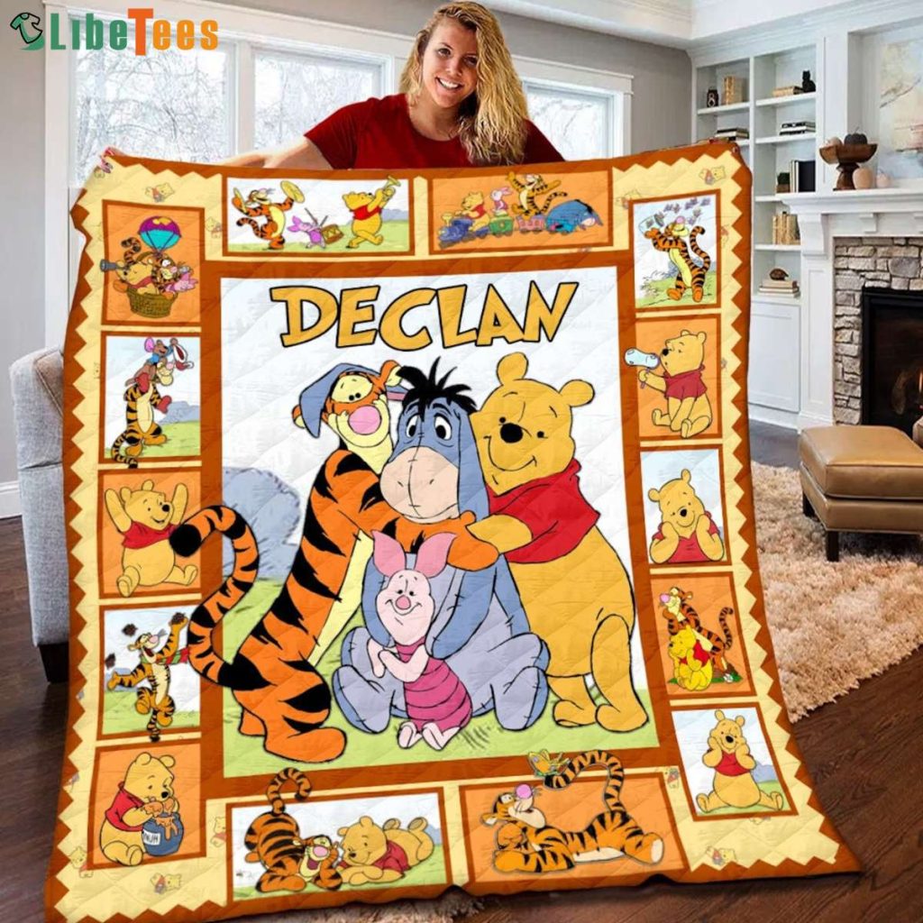Personalized Winnie The Pooh Disney Quilt Blanket