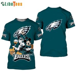 Philadelphia Eagles Mickey Mouse And Friends Disney 3D T-shirt, Gifts For Disney Lovers