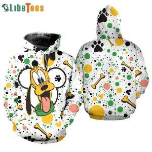 Pluto Dog Polkadot Pattern Disney 3D Hoodie, Gifts For Disney Lovers