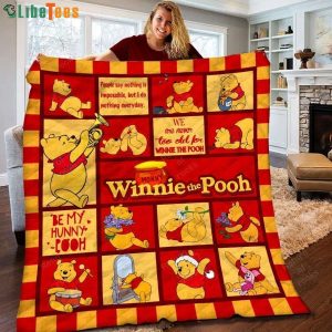 Pooh Bear Winnie The Pooh Disney Quilt Blanket, Gifts For Disney Lovers