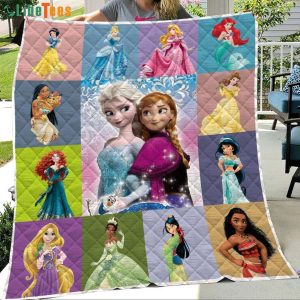 Princess Magical Disney Quilt Blanket, Gifts For Disney Lovers