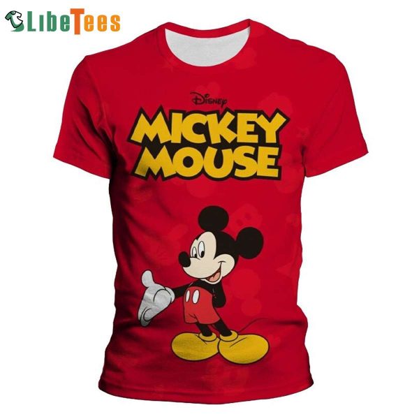 Red Mickey Mouse Disney 3D T-shirt, Gifts For Disney Lovers