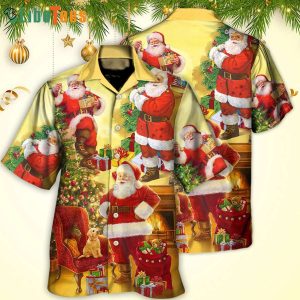 Santa Claus Story Happy Xmas Art Style, Santa Hawaiian Shirt