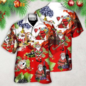 Santa Get Drunk At Christmas Party, Santa Hawaiian Shirt