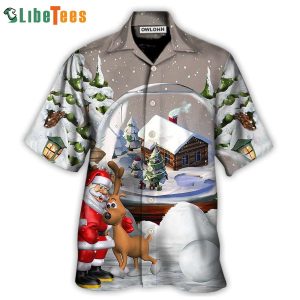 Santa Giving Christmas For Everyone, Santa Hawaiian Shirt