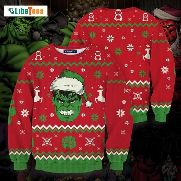 Santa Hulk Smashin, Marvel Ugly Christmas Sweater