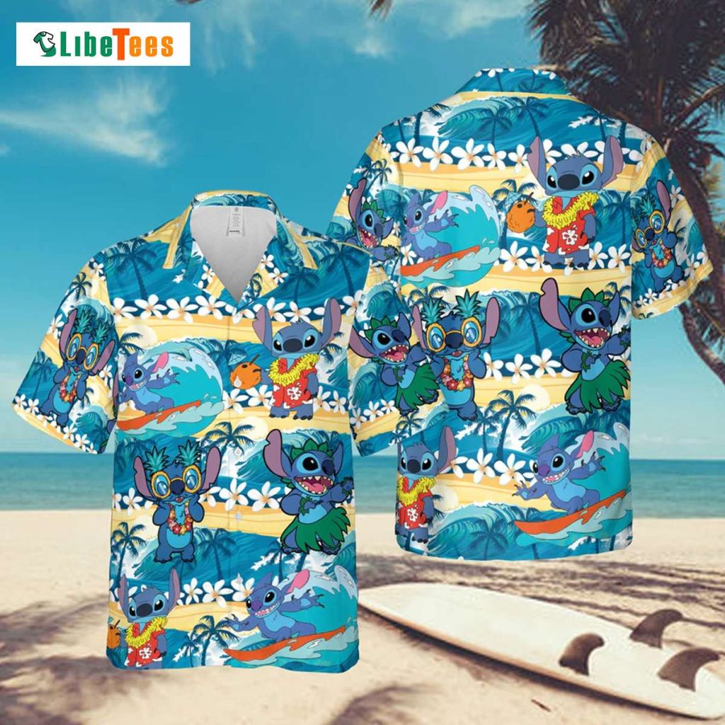 Stitch Disney Tropical Hawaiian Shirt, Disney Hawaiian Shirt