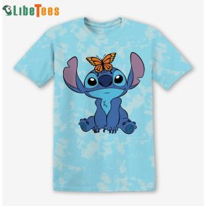Stitch With Butterfly Disney 3D T-shirt, Gifts For Disney Lovers