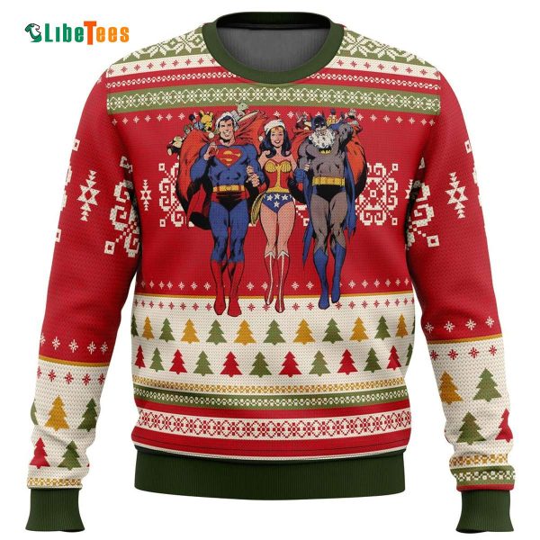 Superman Wonder Woman Batman, Marvel Ugly Christmas Sweater