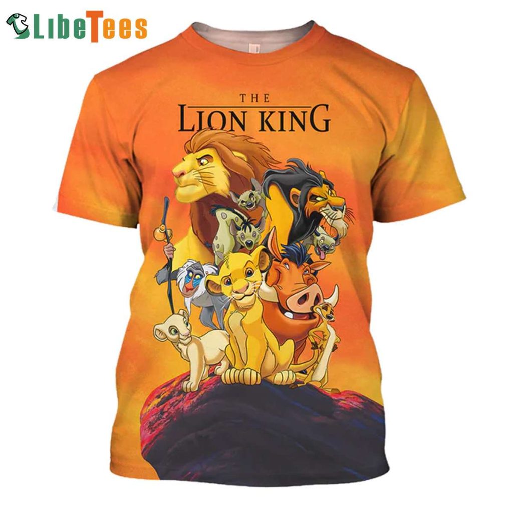 The Lion King Main Cast Disney 3D T-shirt, Gifts For Disney Lovers