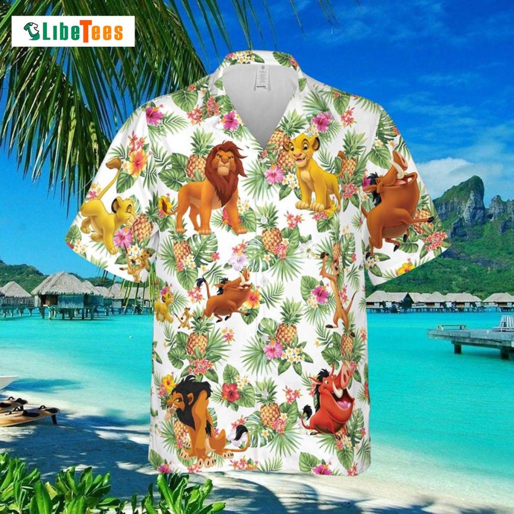 The Lion King Simba Pumbaa Timon Pineapple Hawaiian Shirt