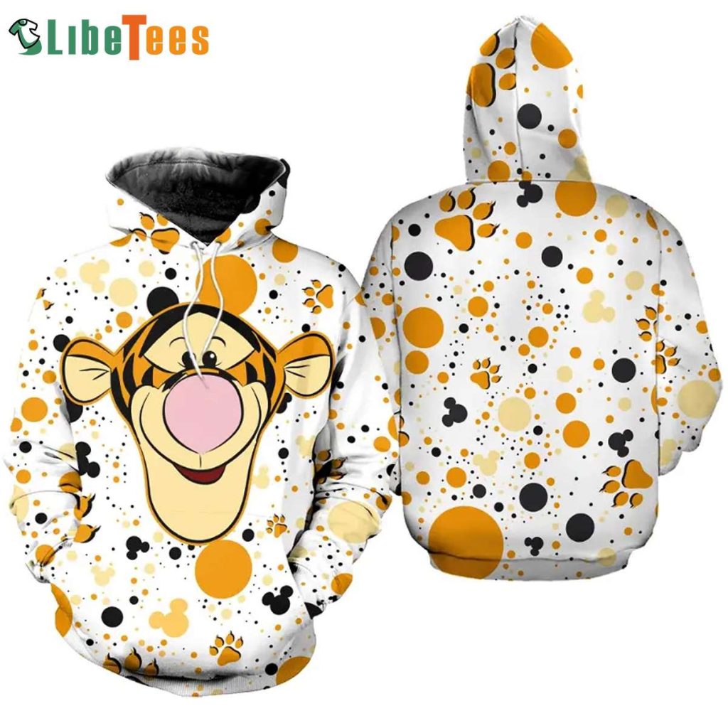 Tigger Polkadot Pattern Disney 3D Hoodie