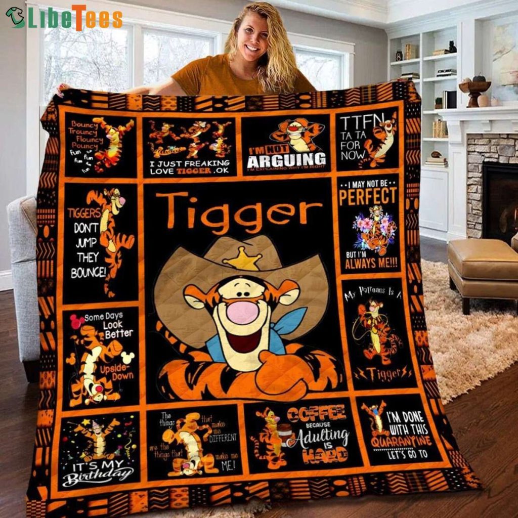 Tigger Winnie The Pooh Disney Quilt Blanket, Gifts For Disney Lovers