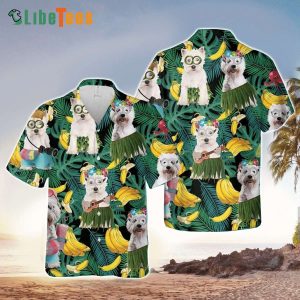 Tropical West Highland Terrier, Dog Hawaiian Shirt