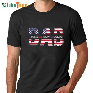 USA Flag T-Shirt, Personalized T Shirts For Dad, Practical Gifts For Dad