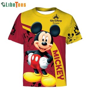 Walf Disney Mickey Mouse Disney 3D T-shirt, Gifts For Disney Lovers