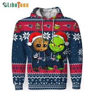12  Groot And Grinch Patriots Hoodie, Patriots Gift