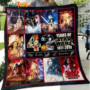 42 Years Of Star Wars Quilt Blanket, Best Gifts For Star Wars Fans
